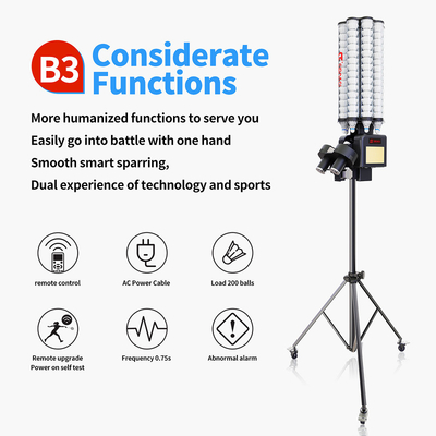 2025 SIBOASI B3 Badminton Shuttlecock Feeder Machine Smart Badminton Menembak Mesin untuk Pelatihan