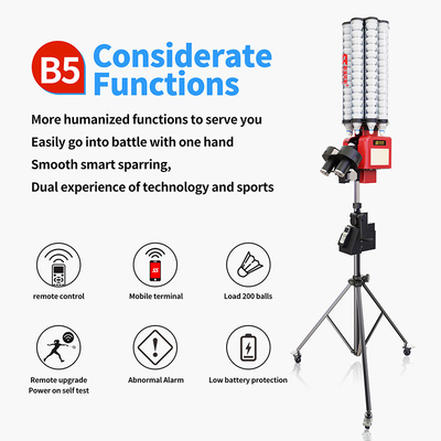 SIBOASI B5 Badminton Shuttlecock Feeder Machine Smart Badminton Menembak Mesin untuk Pelatihan