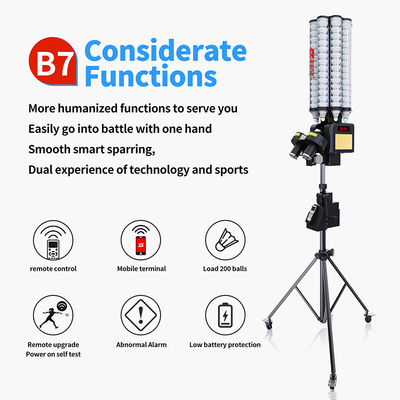 SIBOASI B7 Badminton Shuttlecock Feeder Machine Smart Badminton Menembak Mesin untuk Pelatihan