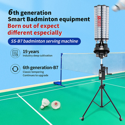 SIBOASI B7 Badminton Shuttlecock Feeder Machine Smart Badminton Menembak Mesin untuk Pelatihan