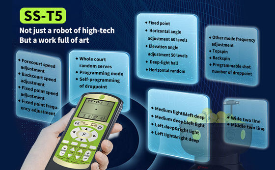 SIBOASI T5 APP Control Mini Menembak Bola Mesin Tenis untuk Pelatihan