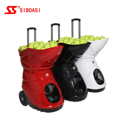 Mesin Tosser Bola Tenis Portabel Penyesuaian Putar Atas Dan Belakang