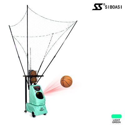 Mesin Pelatihan Menembak Bola Basket Warna Hijau Muda Dengan Kapasitas 1-3 Bola Untuk Lembaga Pelatihan