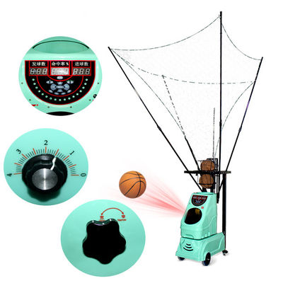 Mesin Pelatihan Menembak Bola Basket Warna Hijau Muda Dengan Kapasitas 1-3 Bola Untuk Lembaga Pelatihan