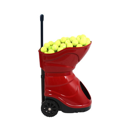 Mesin Menembak Bola Tenis Warna Merah Hitam Mendukung 160 Pcs Kapasitas Bola Untuk Latihan Latihan