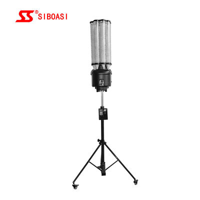 Vertikal Elevasi Adjustable Badminton Shooting Machine Kolom Pengangkatan Otomatis