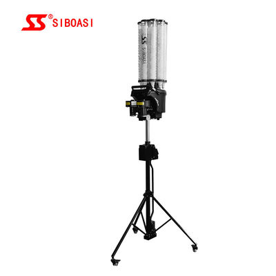 Vertikal Elevasi Adjustable Badminton Shooting Machine Kolom Pengangkatan Otomatis