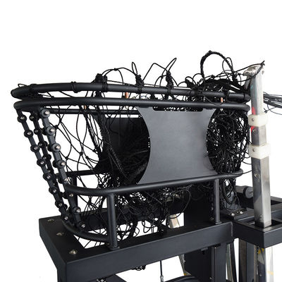 Peralatan Pelatihan Bola Basket Warna Hitam Cerdas Dengan 5 Bola Sloops Mengoper Dan Penyesuaian Kecepatan Untuk Pelatihan Pribadi
