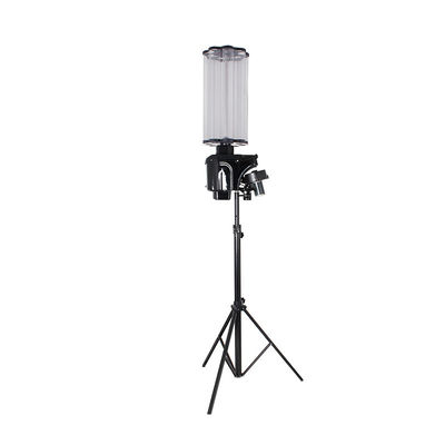 Mesin Bulutangkis Layar LCD, Mesin Sajikan Bulutangkis Lipat Tripod Roda