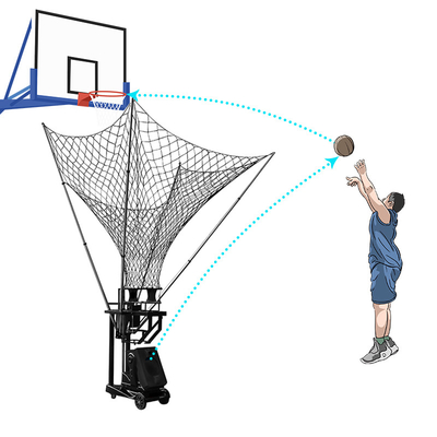 Mesin Pelatih Tembakan Bola Basket Terhubung Kabel Untuk Penggunaan Gym Luar Ruangan Dalam Ruangan